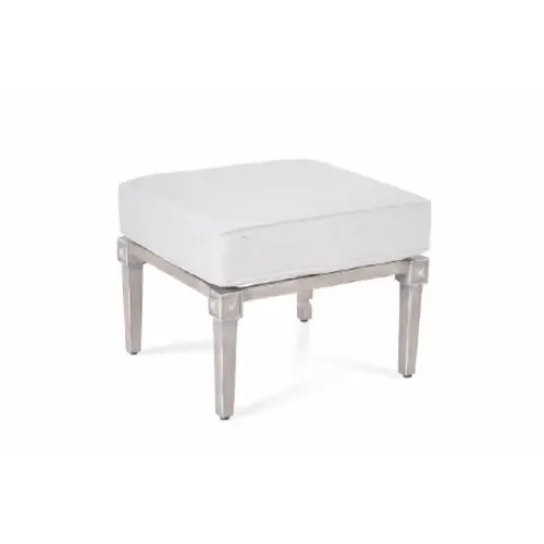 Brushed Latte Pelham Ottoman W/ Cushion