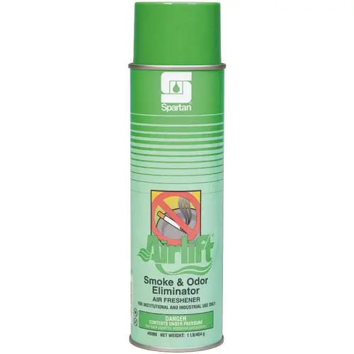 Airlift Smoke & Odor Eliminator 16oz. Aerosol Can Floral Scent Air Freshener Spray Clear