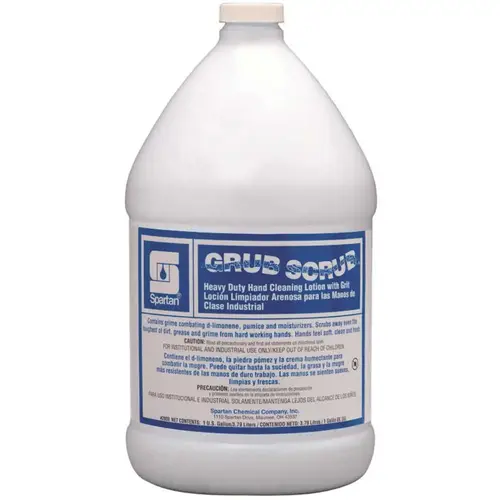 Grub Scrub Hand Cleaner Ready-to-Use (RTU) Liquid 1 GAL Citrus Scent White Heavy Duty - pack of 4 Grub Scrub Hand Cleaner Ready-to-Use (RTU) Liquid 1 GAL Citrus Scent White Heavy Duty - pack of 4