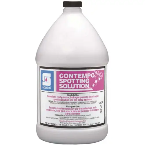 Contempo H2O2 Spotting Solution 1 Gallon Fresh Crystal Water Scent Carpet Spotter Clear - pack of 4 Contempo H2O2 Spotting Solution 1 Gallon Fresh Crystal Water Scent Carpet Spotter Clear - pack of 4
