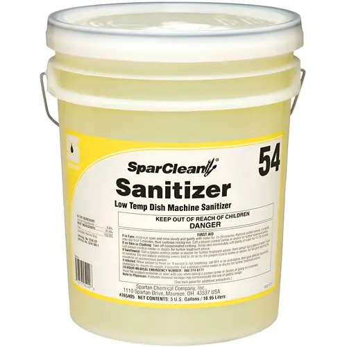 SparClean 5 Gallon Warewash Sanitizer Yellow