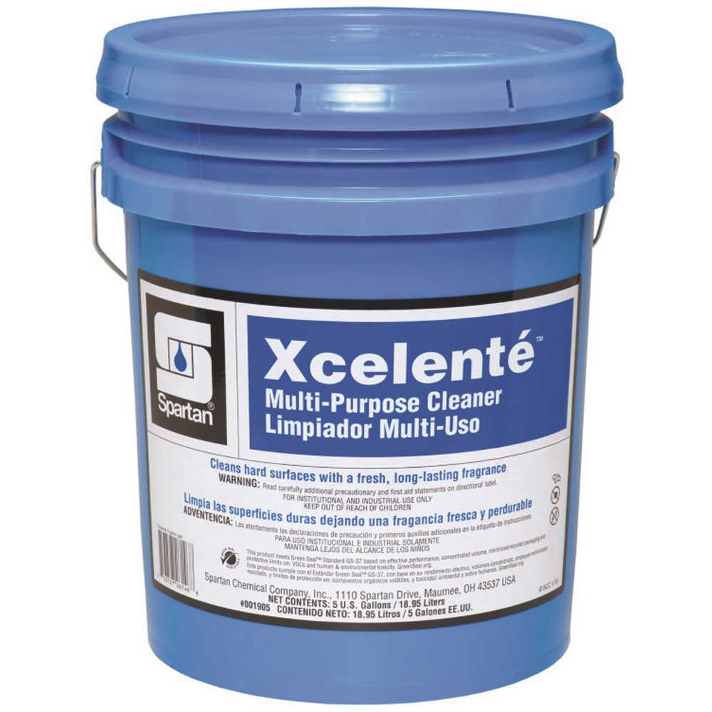 SPARTAN CHEMICAL COMPANY 001905 Xcelente 5 Gallon Fresh Lavender Scent Multi-Purpose Cleaner Bright Purple