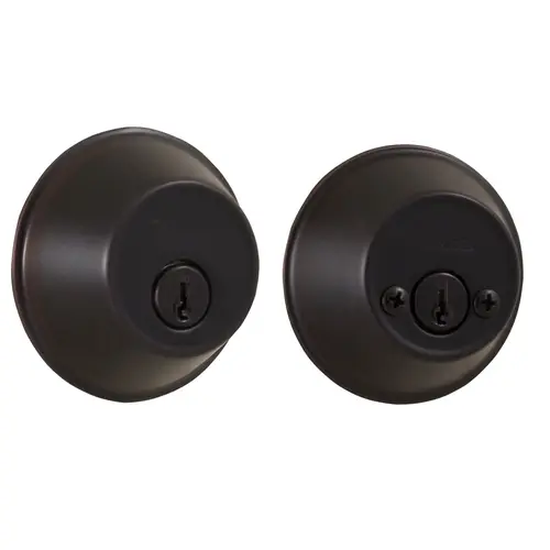 300 Series Double Cylinder Deadbolt with Adjustable Latch and Deadbolt Strikes Oil Rubbed Bronze Finish 300 Series Double Cylinder Deadbolt with Adjustable Latch and Deadbolt Strikes Oil Rubbed Bronze Finish