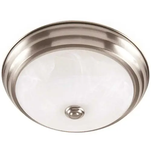 11 in. Brushed Nickel LED Flush Mount with Alabaster Glass Color/Finish Family
