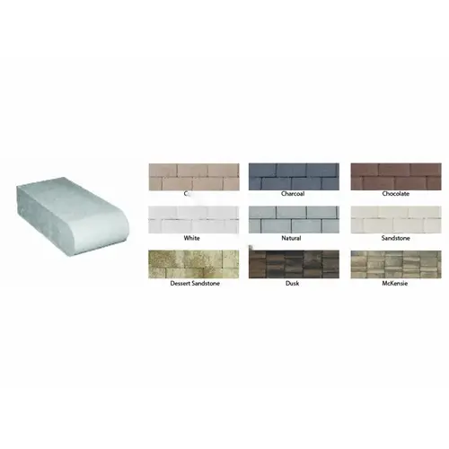 4" X 9" X 2.375" Camel Stuart Coping Bullnose