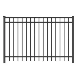 DSI DIGGER SPECIALTIES INC 163780BLK 55" X 6' Satin Black 3230 Routed Regis Aluminum Fence Panel With Flush Bottom