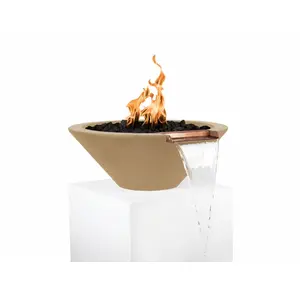 THE OUTDOOR PLUS COMPANY INC OPT-24FWE12V-BRW 24" Brown 12v Iid Cazo Fire & Water Bowl