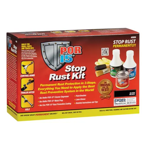 Stop Rust Kit, 4 oz, Black, 6 sq-ft Coverage Stop Rust Kit, 4 oz, Black, 6 sq-ft Coverage