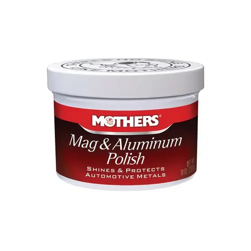 05101 Mag and Aluminum Polish, 10 oz Jar, Shine, White, Solid