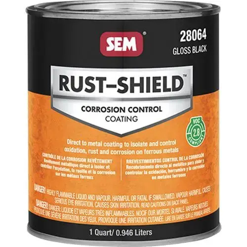 2800 Series Corrosion Control Coating, 1 qt Can, Gloss Black, 250 sq-ft/gal Coverage 2800 Series Corrosion Control Coating, 1 qt Can, Gloss Black, 250 sq-ft/gal Coverage