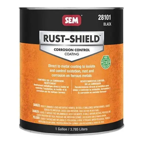 2800 Rust Shield Coating, 1 gal, Black, 250 sq ft Coverage, 24 to 48 hr Curing 2800 Rust Shield Coating, 1 gal, Black, 250 sq ft Coverage, 24 to 48 hr Curing