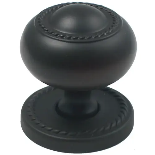 1-1/4" Rope Cabinet Knob with Backplate Oil Rubbed Bronze Finish