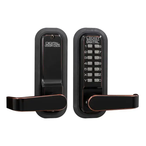 Mechanical Keyless Lever Lock With Passage Single Combination Oil Rubbed Bronze