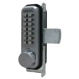 Lockey 2900-SC Mechanical Keyless Narrow Stile Deadbolt Lock Single Combination Satin Chrome