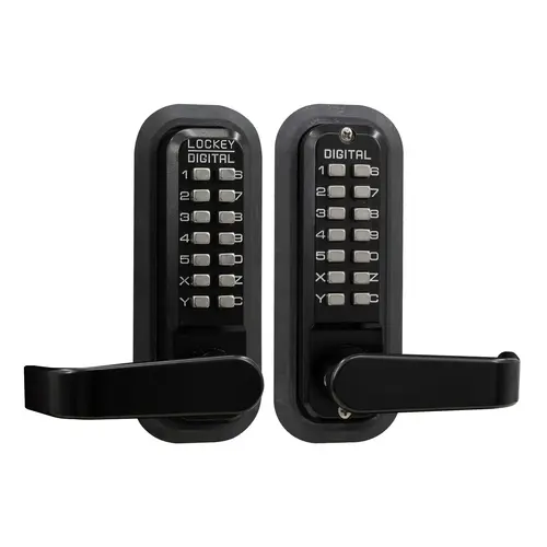 Mechanical Keyless Lever Lock With Passage Double Combination Jet Black Marine Grade Mechanical Keyless Lever Lock With Passage Double Combination Jet Black Marine Grade