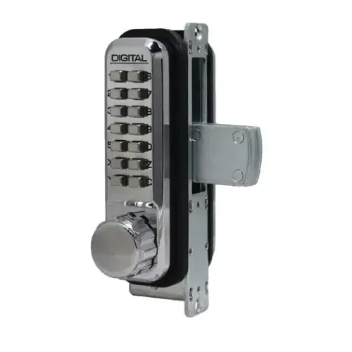 Mechanical Keyless Narrow Stile Deadbolt Lock Single Combination Bright Chrome Mechanical Keyless Narrow Stile Deadbolt Lock Single Combination Bright Chrome