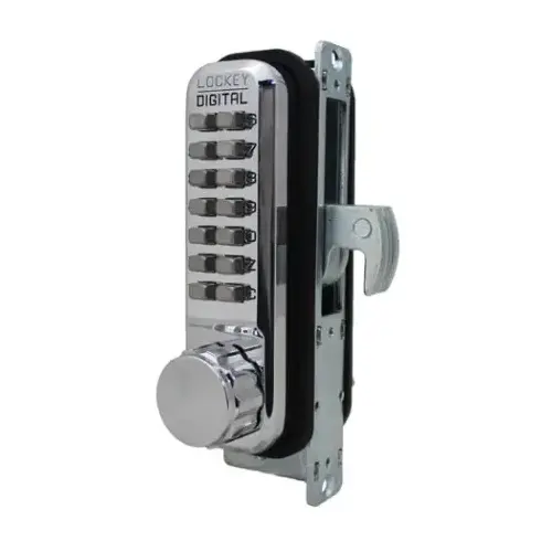 Mechanical Keyless Narrow Stile Hook Bolt Lock Single Combination Bright Chrome Mechanical Keyless Narrow Stile Hook Bolt Lock Single Combination Bright Chrome