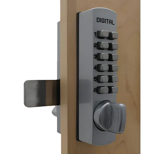 Mechanical Surface/Rim Mount Digital Keyless Combination Lock Bright Brass Mechanical Surface/Rim Mount Digital Keyless Combination Lock Bright Brass
