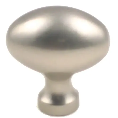 1-3/8" Egg Cabinet Knob Satin Nickel Finish