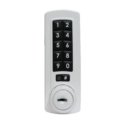 Gemini Electronic Keypad Combination Cabinet Lock White Right Handed Horizontal Gemini Electronic Keypad Combination Cabinet Lock White Right Handed Horizontal