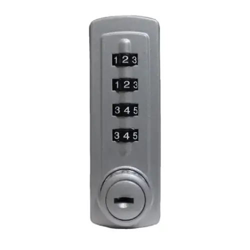 Gemini Mechanical Combination Cabinet Lock Silver Vertical