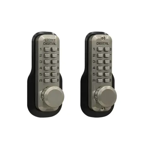Mechanical Keyless Digital Combination Deadlocking Spring Latch Lock Double Combination Satin Nickel Mechanical Keyless Digital Combination Deadlocking Spring Latch Lock Double Combination Satin Nickel