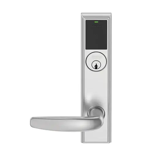 LEBMB-ADD - Mobile enabled mortise with push button and LED: Privacy, Office, Apartment functions Satin Chrome LEBMB-ADD - Mobile enabled mortise with push button and LED: Privacy, Office, Apartment functions Satin Chrome