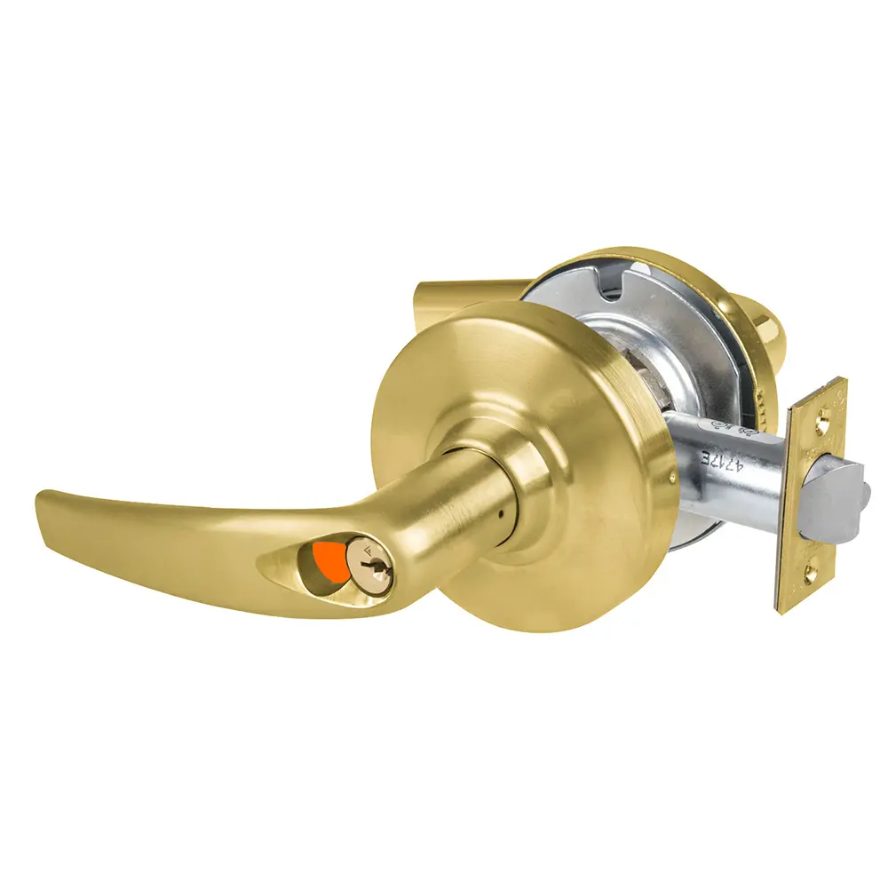 Schlage Grade 1 Corridor Lock Athens Lever FSIC Prep With Construction Core Satin Brass Finish Non-Handed Satin Brass ND97TD ATH 606 Schlage Grade 1 Corridor Lock Athens Lever FSIC Prep With Construction Core Satin Brass Finish Non-Handed Satin Brass ND97TD ATH 606
