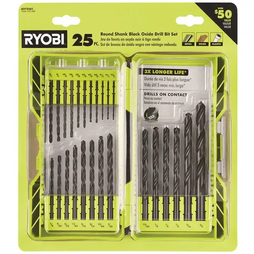 Black Oxide Round Shank Drill Bit Set Black Oxide Round Shank Drill Bit Set