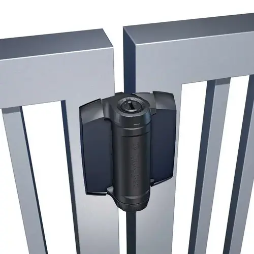 TruClose Adjustable Self Closing Heavy Duty Gate Hinges No Leg Type Black Pair