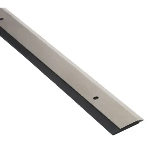48" Black Neoprene Door Sweep Stainless Steel Finish 48" Black Neoprene Door Sweep Stainless Steel Finish