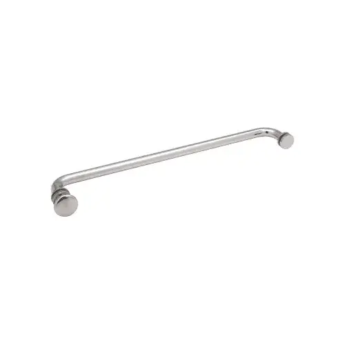 Satin Chrome 18" Towel Bar with Traditional Knob