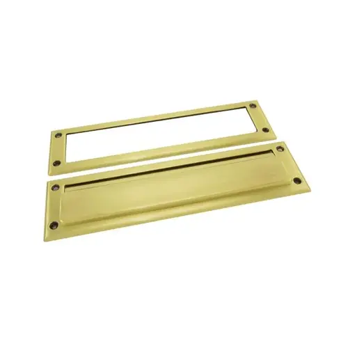 Letter Box Plate Satin Brass with Brown Finish Letter Box Plate Satin Brass with Brown Finish