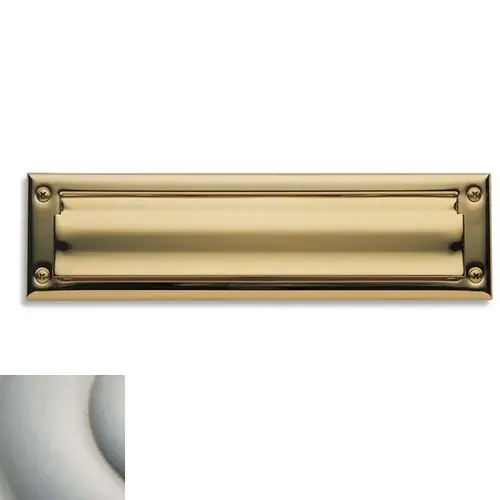 Letter Box Plate Lifetime Satin Nickel Finish Letter Box Plate Lifetime Satin Nickel Finish