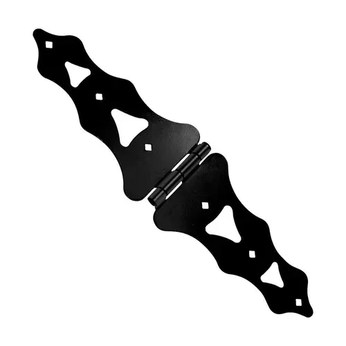 10" Strap Hinge Heavy Duty Traditional - Black Pair