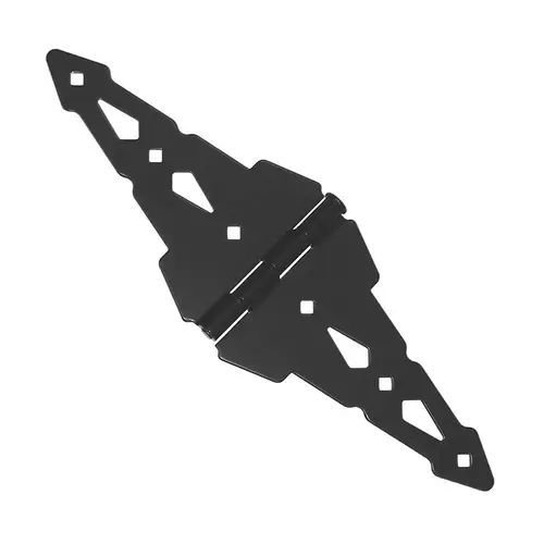 8" Strap Hinge Heavy Duty Contemporary -Black Pair