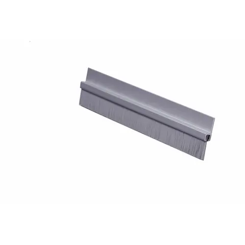 36" 180 Degree Aluminum Retainer Weatherstrip with 5/8" Nylon Brush Clear Aluminum Finish Clear Anodized Aluminum 18061CNB36 36" 180 Degree Aluminum Retainer Weatherstrip with 5/8" Nylon Brush Clear Aluminum Finish Clear Anodized Aluminum 18061CNB36