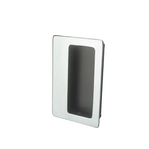 Large Square Flush Pull with Wide Opening Bright Chrome Finish Large Square Flush Pull with Wide Opening Bright Chrome Finish