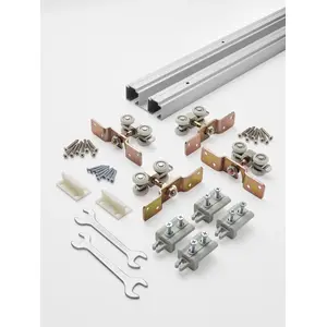 Pemko HBP200A/10 120" 10' Track and Hardware Pack for Bypass Doors Clear Anodized Aluminum Finish