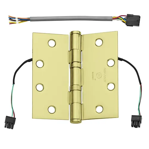 TA2714 Electric Hinge with ElectroLynx Quick Connect Concealed Circuit Bright Brass TA2714 Electric Hinge with ElectroLynx Quick Connect Concealed Circuit Bright Brass