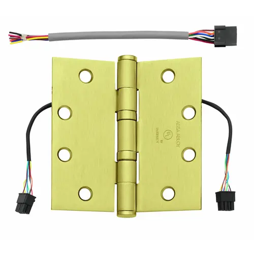 TA2714 Electric Hinge with ElectroLynx Quick Connect Concealed Circuit Satin Brass TA2714 Electric Hinge with ElectroLynx Quick Connect Concealed Circuit Satin Brass