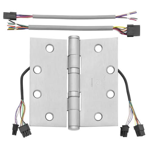 Electrified Hinge Satin Chrome