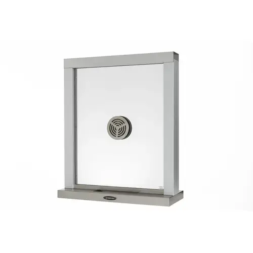 Ticket Window With Deal Tray With Speak Thru Non Ballistic Bullet Resistant Clear Anodized Finish