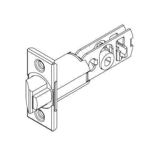 2-3/8" Square Deadlatch Bright Brass Finish 2-3/8" Square Deadlatch Bright Brass Finish