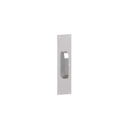 32J 4" x 16" Square Corner Pull Plate with 2J 10" Center to Center Rectangular Pull, Satin Stainless Steel Finish 32J 4" x 16" Square Corner Pull Plate with 2J 10" Center to Center Rectangular Pull, Satin Stainless Steel Finish
