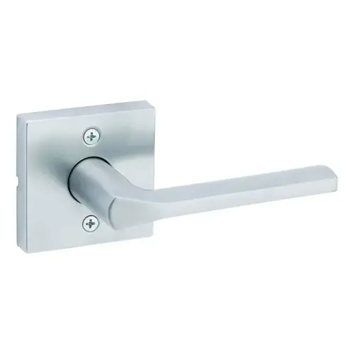 Lisbon Lever with Square Rose Half Dummy Door Lock Satin Chrome Finish Lisbon Lever with Square Rose Half Dummy Door Lock Satin Chrome Finish