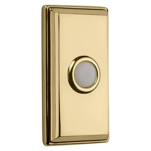 Rectangular Bell Button Lifetime Brass Finish Rectangular Bell Button Lifetime Brass Finish