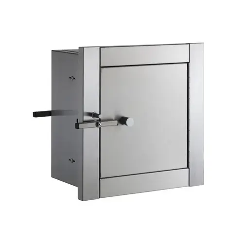 Recessed Heavy Duty Specimen Pass Through Cabinet with 10" Flange Satin Stainless Steel Finish Recessed Heavy Duty Specimen Pass Through Cabinet with 10" Flange Satin Stainless Steel Finish