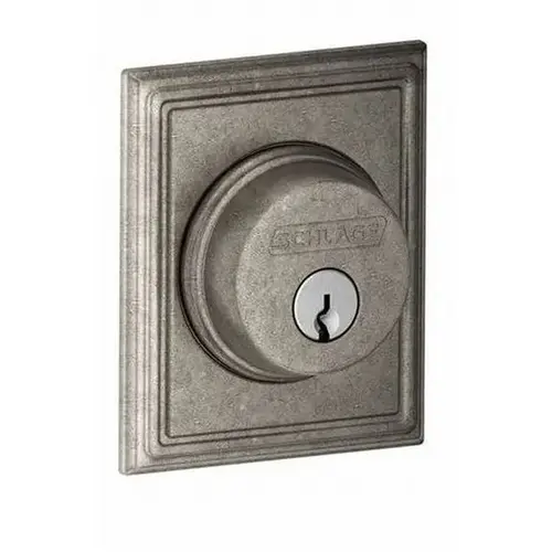 Addison Single Cylinder Deadbolt C Keyway with 12287 Latch and 10116 Strike Distressed Nickel Finish Addison Single Cylinder Deadbolt C Keyway with 12287 Latch and 10116 Strike Distressed Nickel Finish