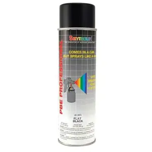 SEYMOUR 20-1679 Professional Trim Paint, 20 oz Aerosol Can, Semi Gloss, 18 sq-ft Coverage Black